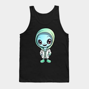 Cool Alien with a Hooded Pullover design #9 Tank Top